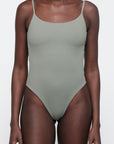 Organic Basics - Swim Open Back One-Piece - Seaweed -