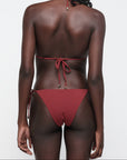 Organic Basics - Swim Tie Bikini Bottom - Hibiscus Kiss -