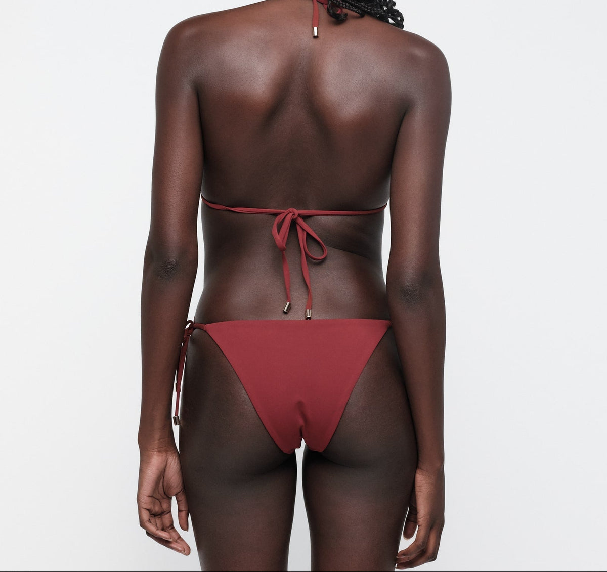 Organic Basics - Swim Triangle Bikini Top - Hibiscus Kiss -