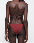 Organic Basics - Swim Triangle Bikini Top - Hibiscus Kiss -