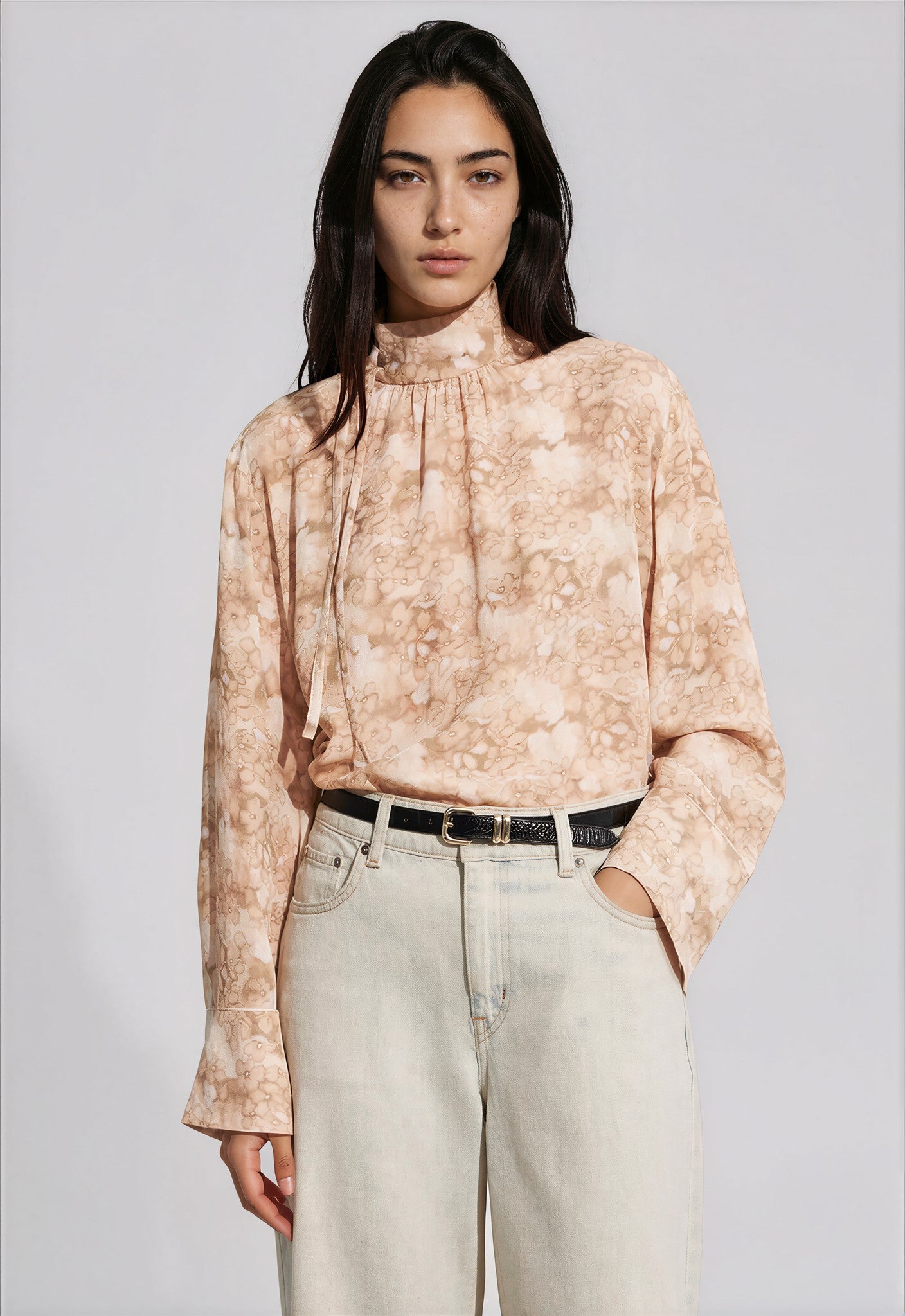 & Other Stories - Zora Silk Blouse - Orange -
