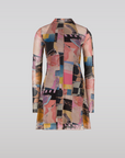 SAEMDI - ELNA PRINTED MESH MINI DRESS -