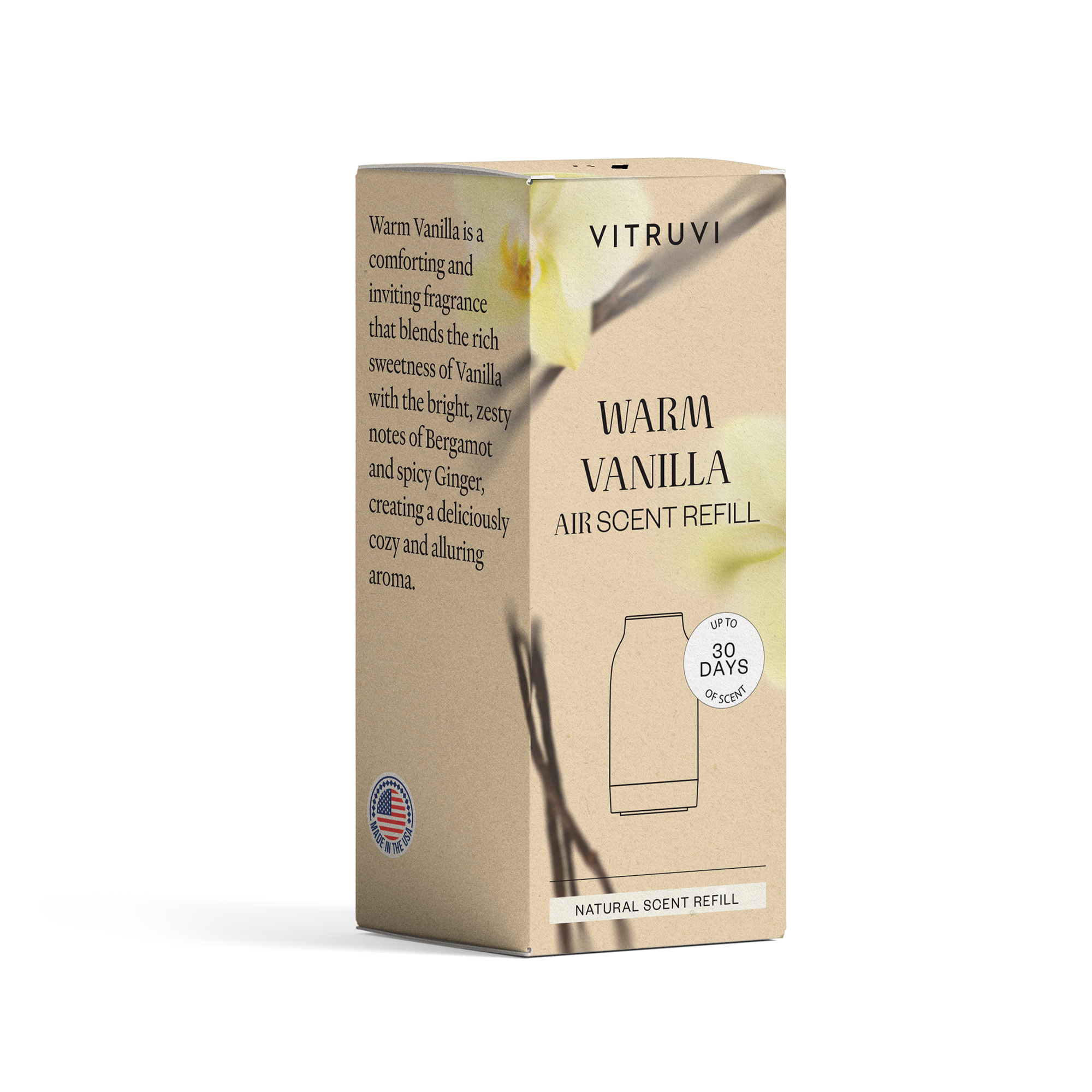 Vitruvi - Warm Vanilla Air Scent Refill - 1 fl. oz.