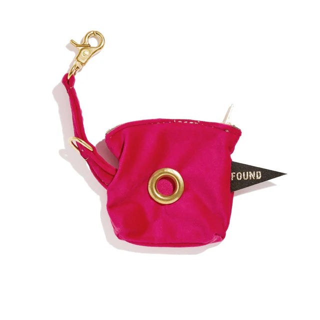Found My Animal - Velvet Poop Bag Pouch - Pink -