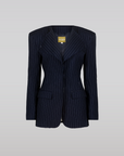 Navy Pinstripe Suit Jacket