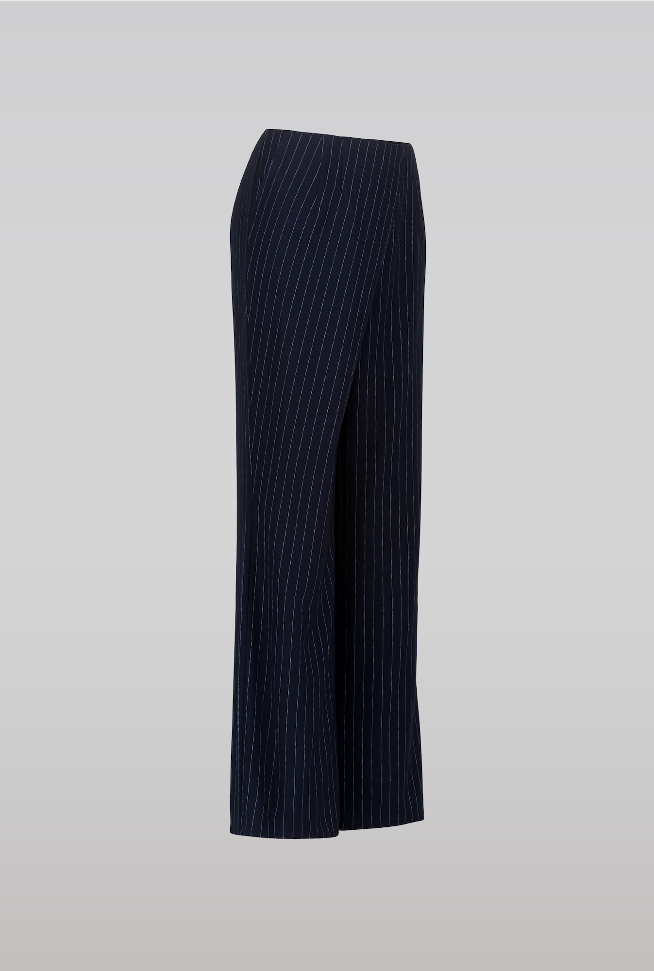 Navy Pinstripe Trousers