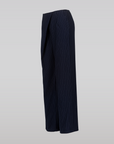 Navy Pinstripe Trousers