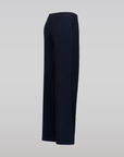 Navy Pinstripe Trousers