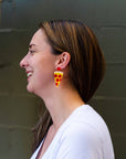 Jenny Lemons - Pizza Acetate Earrings -