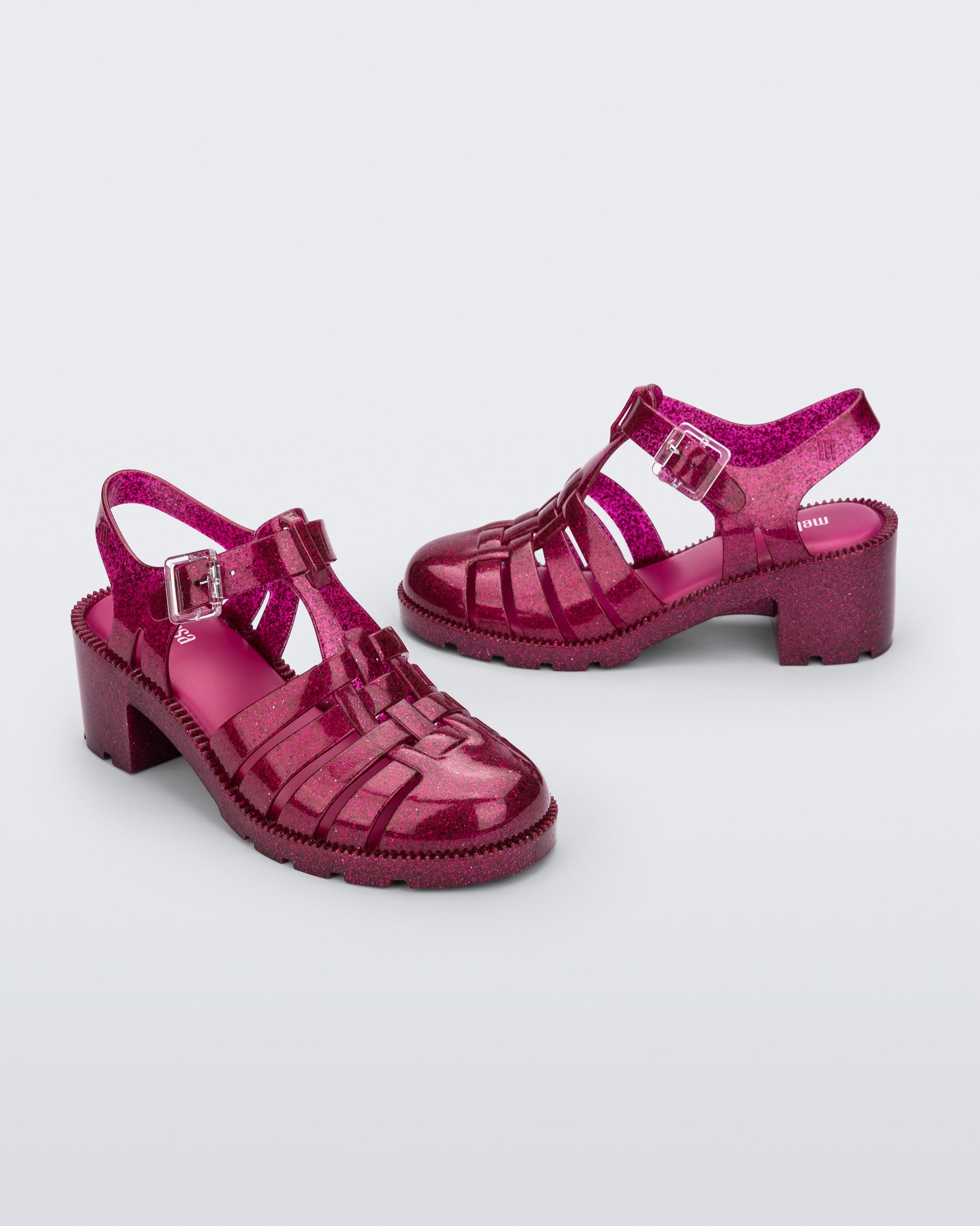 Melissa - Possession Jelly Fisherman Heel - Glitter Pink -