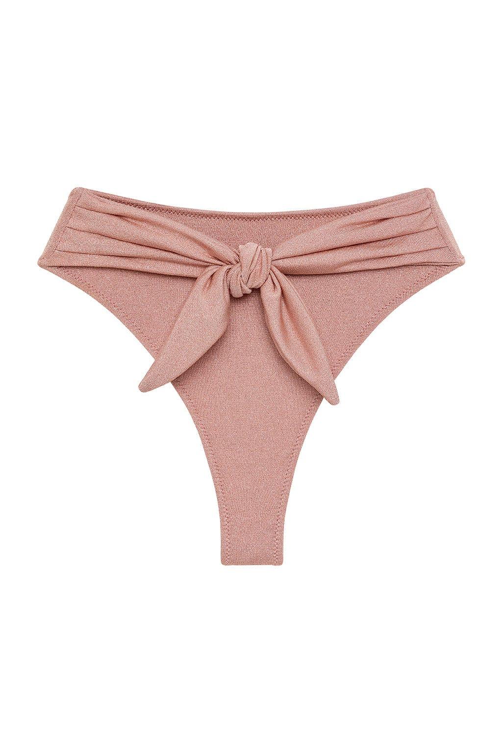 Montce - Prima Pink Sparkle Paula Tie-Up Bikini Bottom -