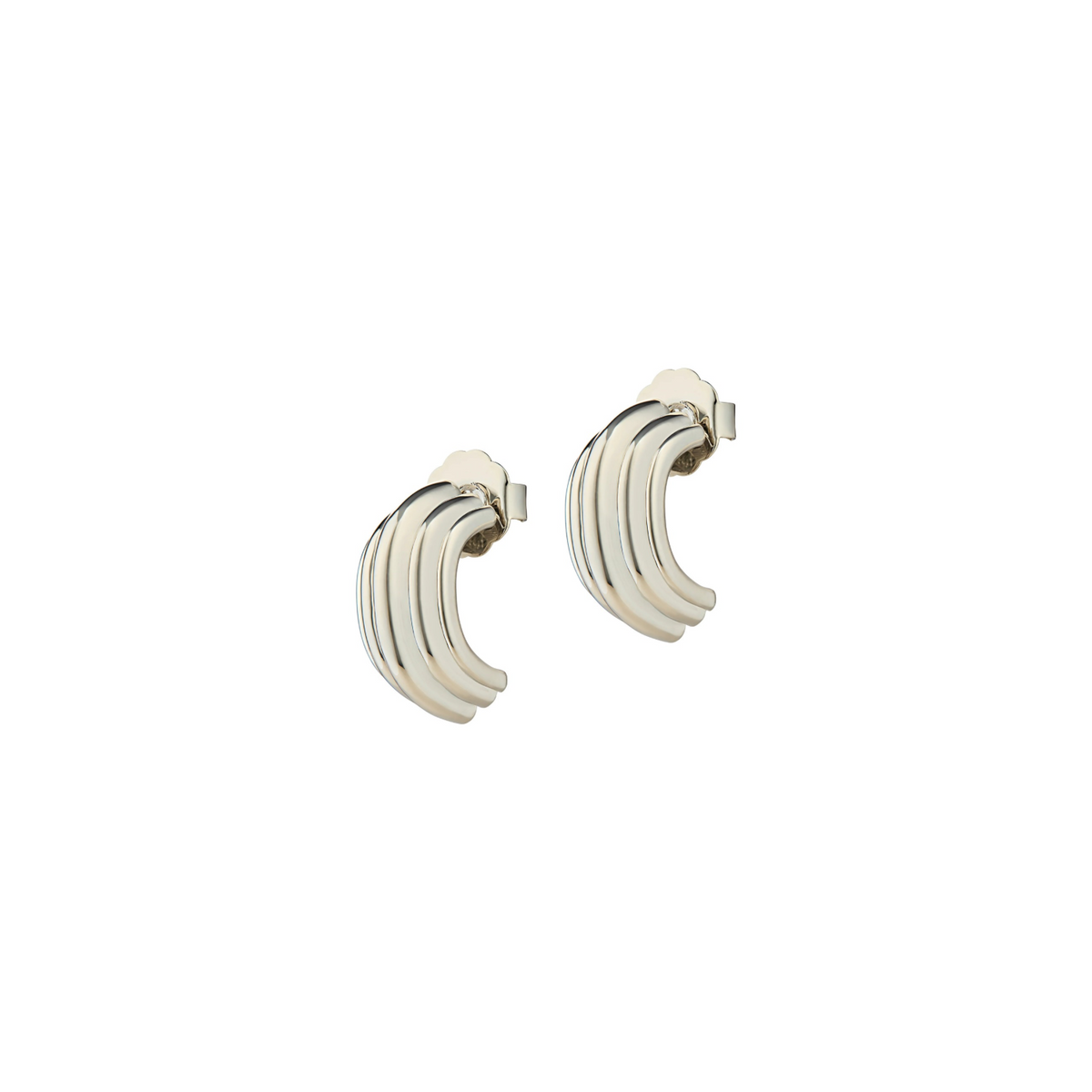 Celeste Starre - Get Into The Groove Earrings - White Gold -