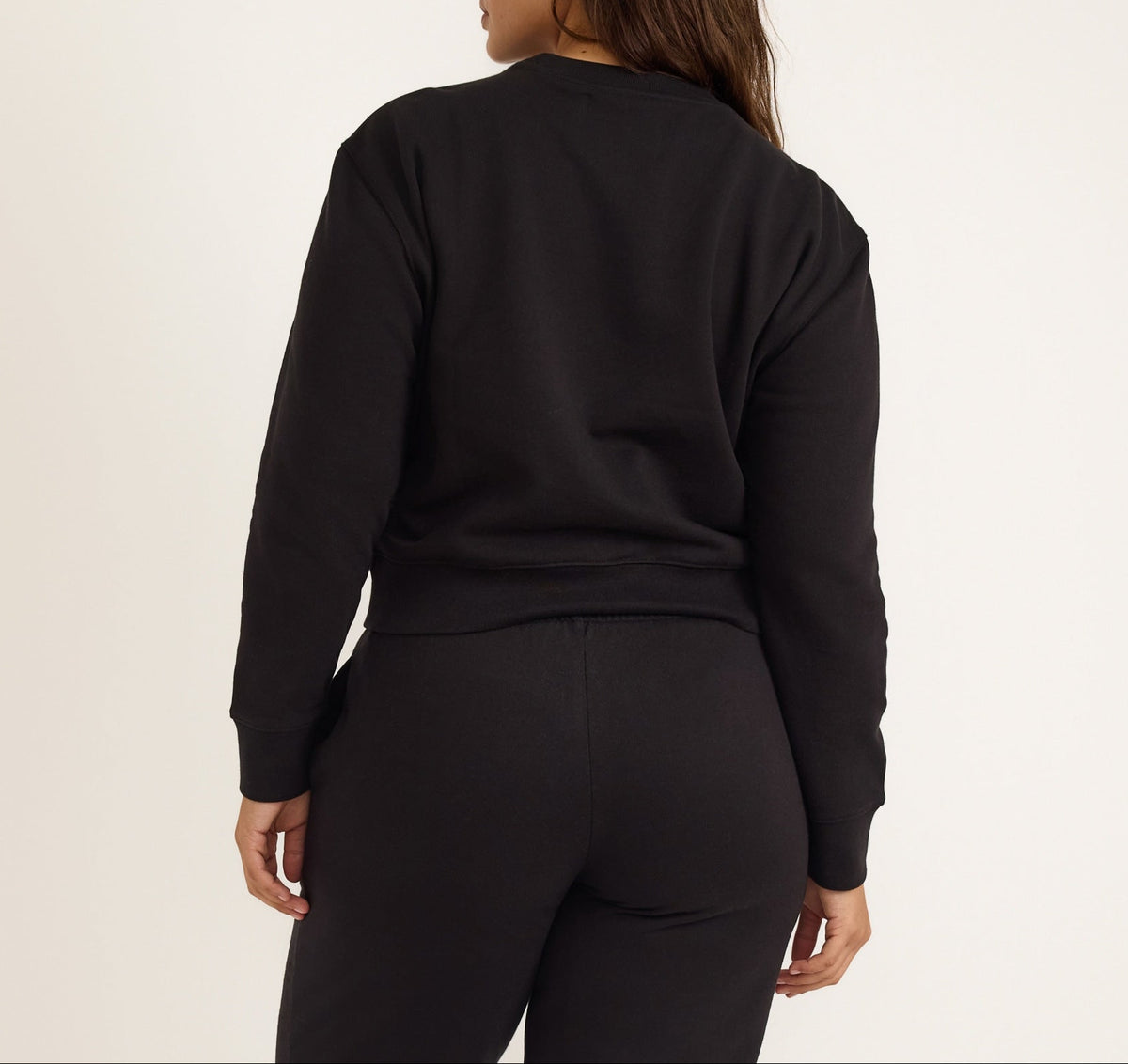 Organic Basics - Weekend Crop Crewneck - Black -