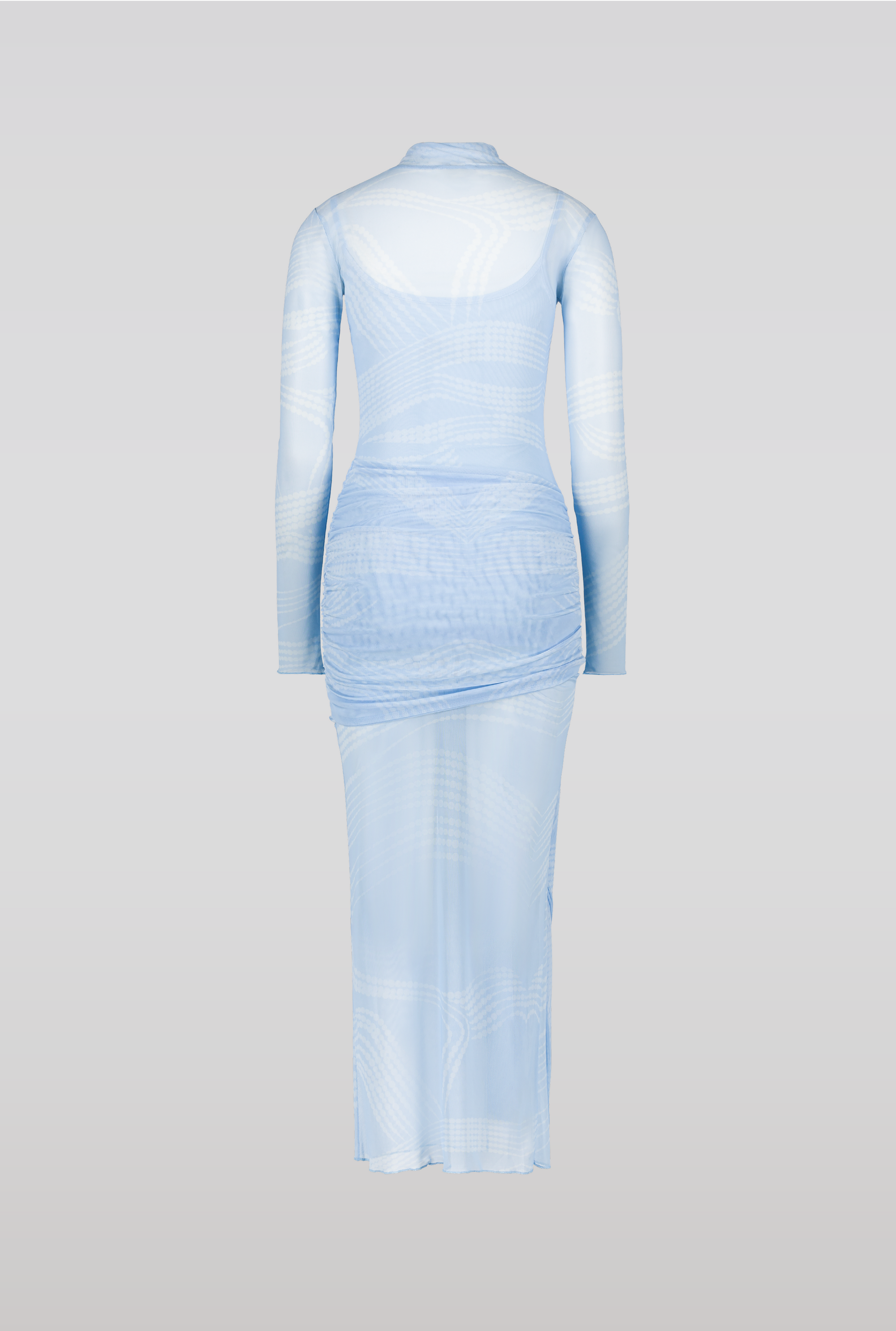 SAEMDI - ORIA DRAPED MESH DRESS -