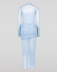 Oria Draped Mesh Dress