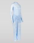 Oria Draped Mesh Dress