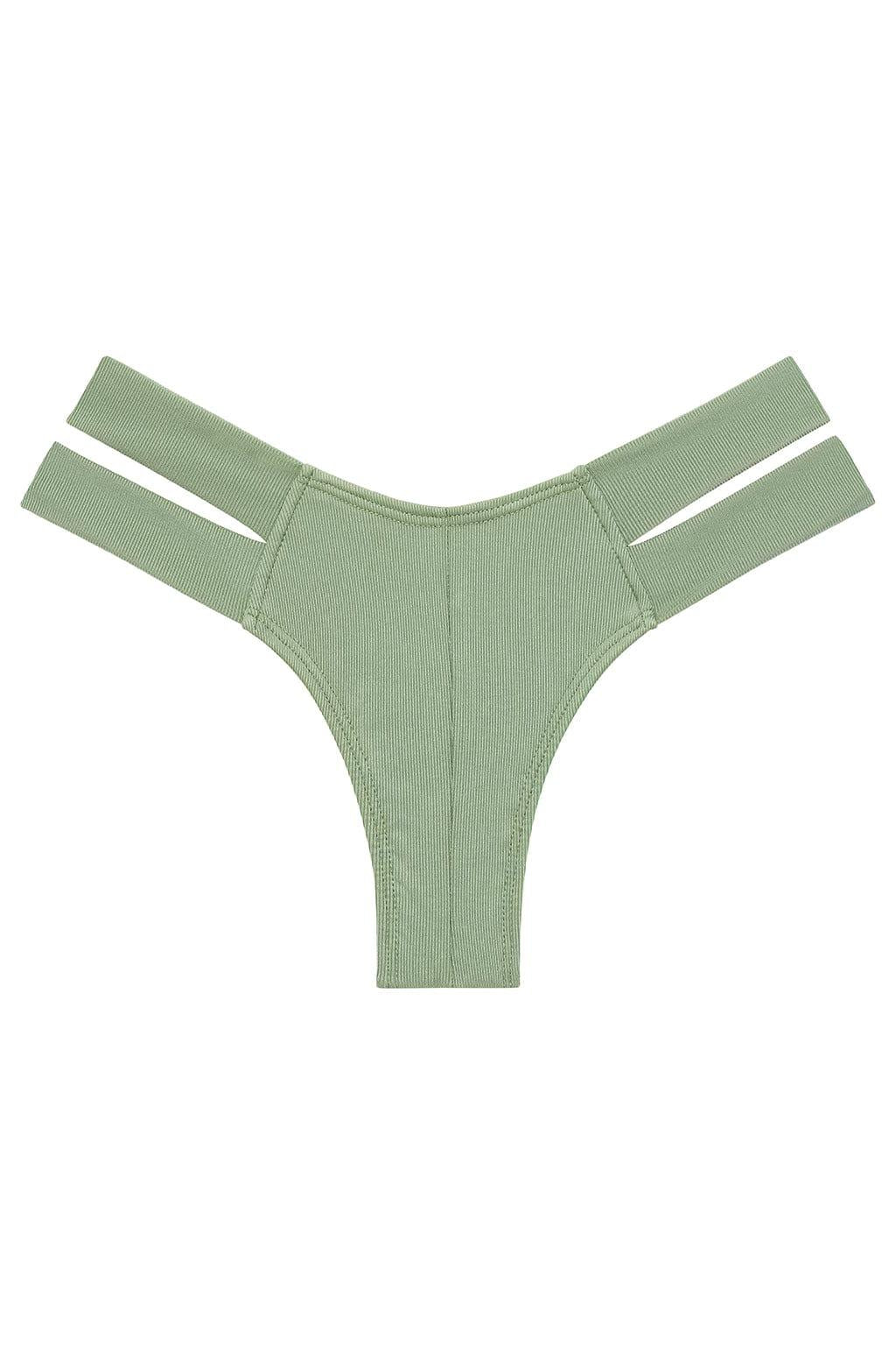 Montce - Sage Green Rib Euro Bikini Bottom -