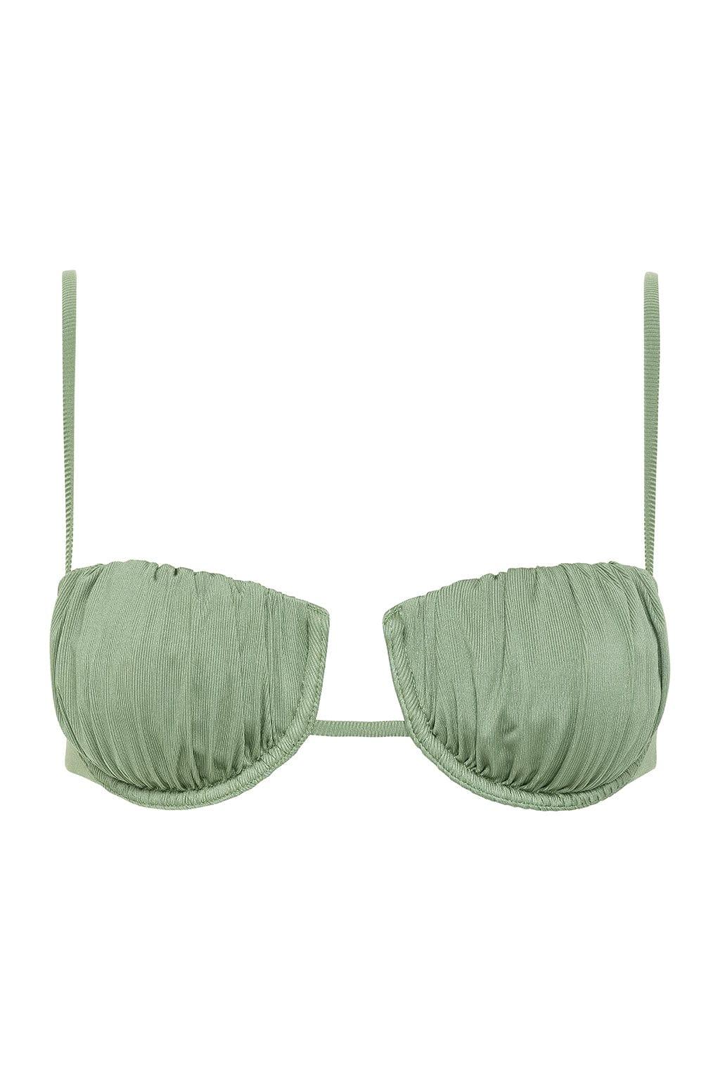 Montce - Sage Green Rib Petal Bikini Top -