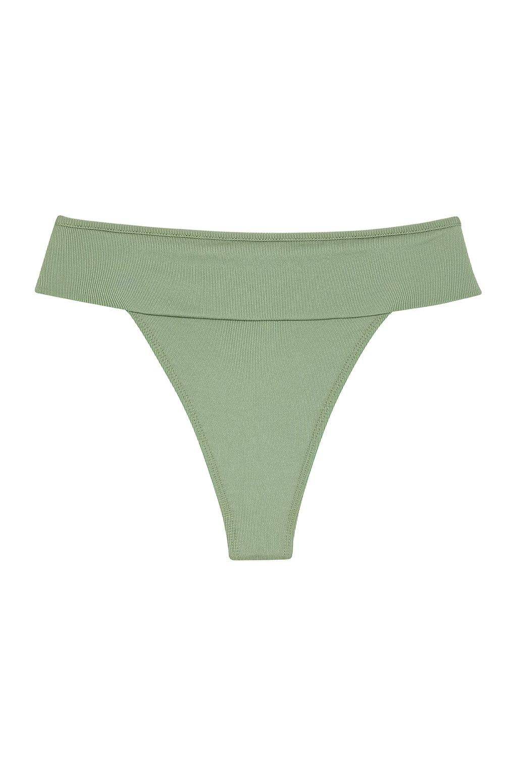 Montce - Sage Green Rib Tamarindo Binded Bikini Bottom -