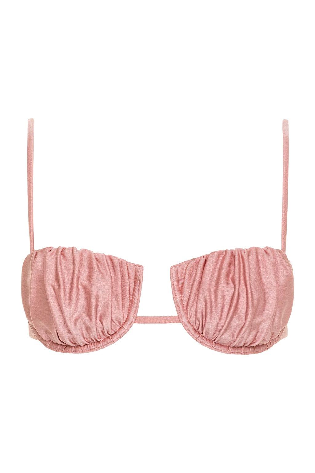 Montce - Satin Rose Petal Bikini Top -