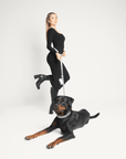Shine Multiway Metallic Leather Leash & Poop Bag Pouch - FURRY MUSE SHI - LEA - OS - SV