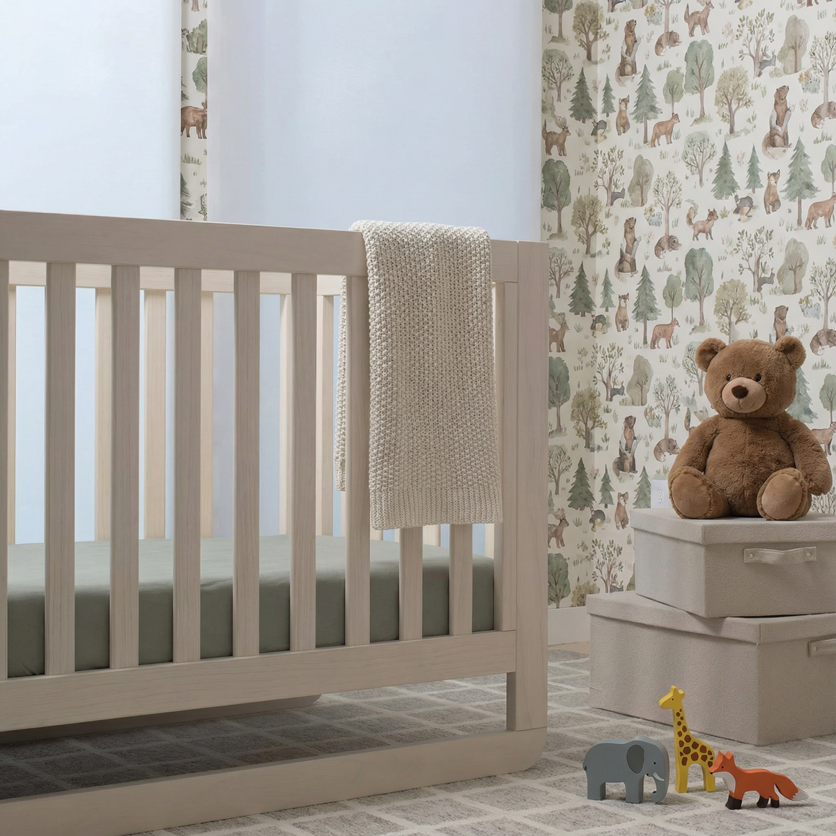 ettitude - CleanBamboo® Signature Sateen Crib & Toddler Fitted Sheet -