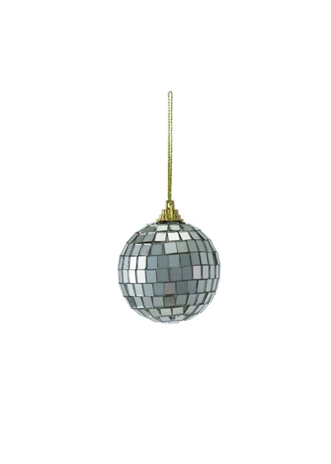 Creative Co. - Small Mosaic Ball Ornament - Silver -