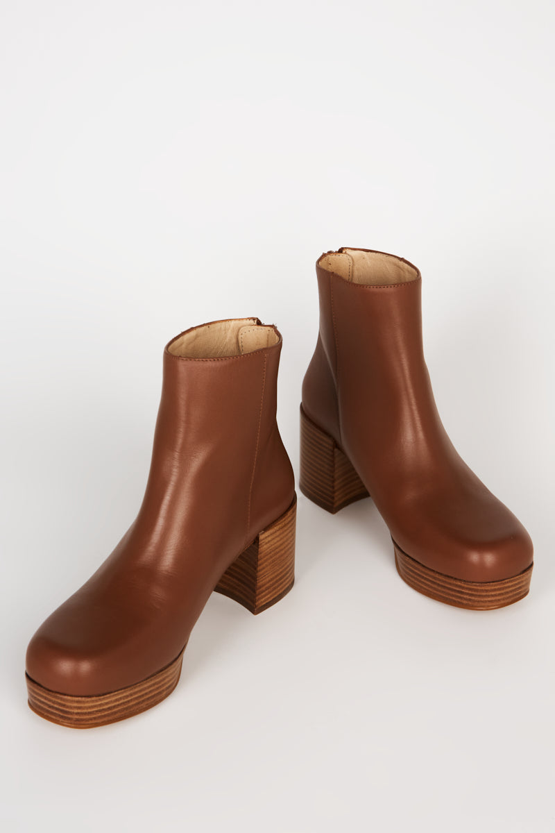 Intentionally Blank - Speed Platform Boot - TAN LEATHER