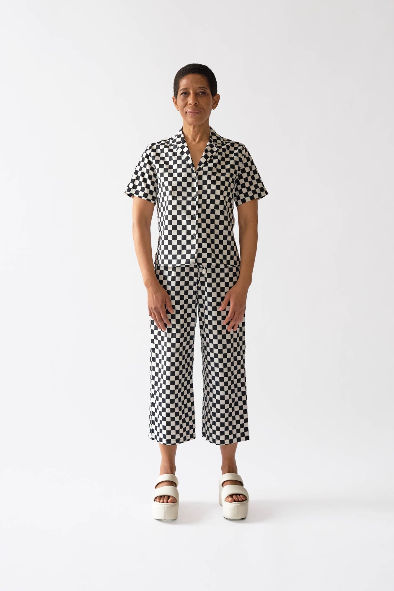WRAY - Lounge Top - Black Check -