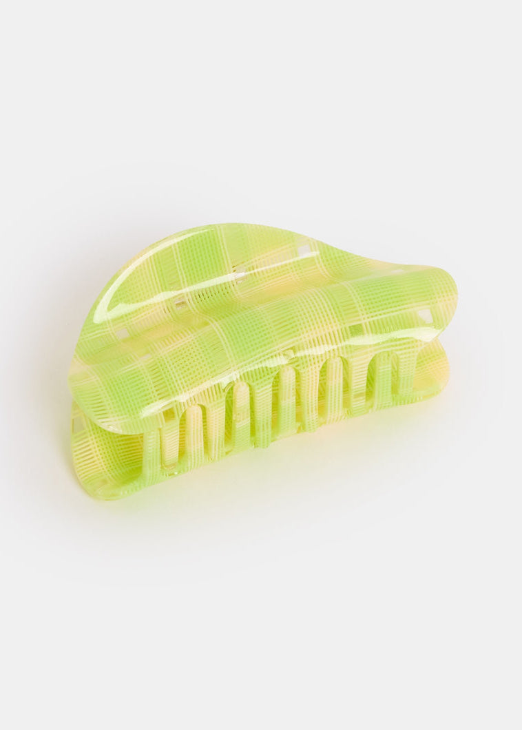 Chunks - Suki Claw - Lime + Cream Plaid -