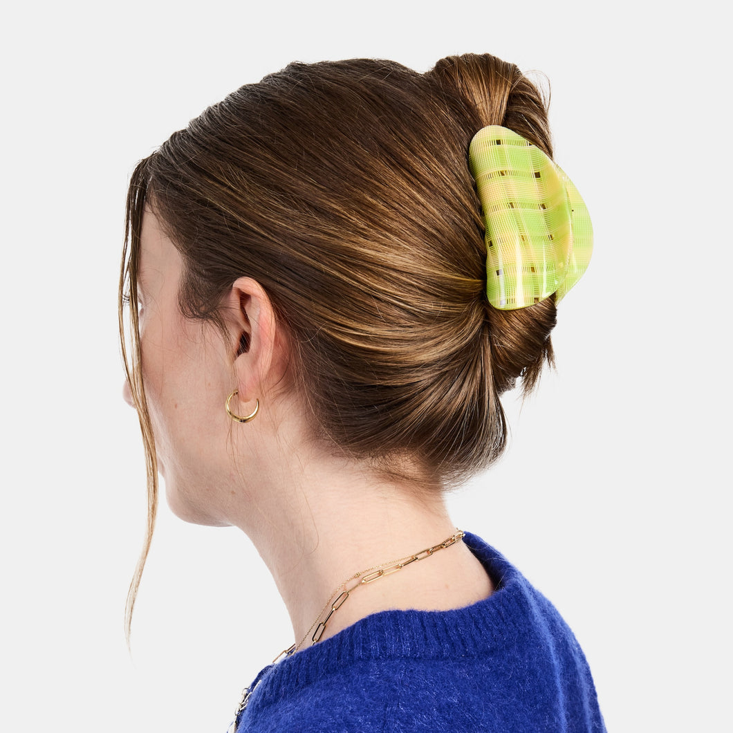Chunks - Suki Claw - Lime + Cream Plaid -