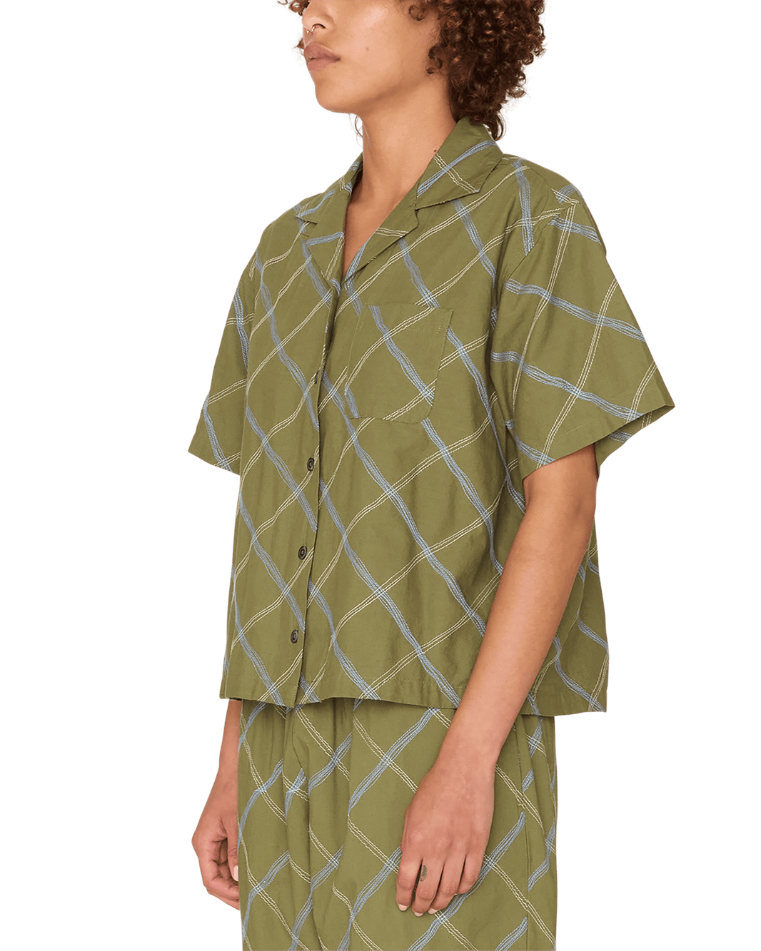 Obey - Lilith Diamond Stitch Shirt - Olivine Multi -