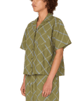Obey - Lilith Diamond Stitch Shirt - Olivine Multi -