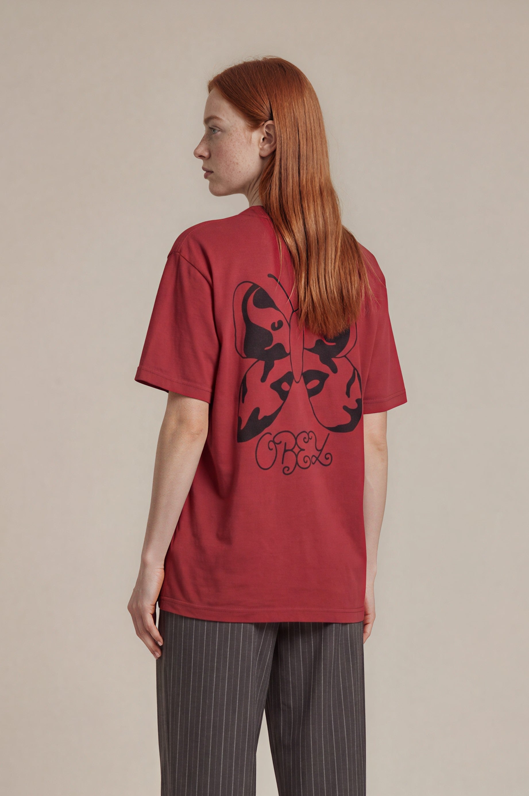 Obey - Flutter Face - Red Ochre -
