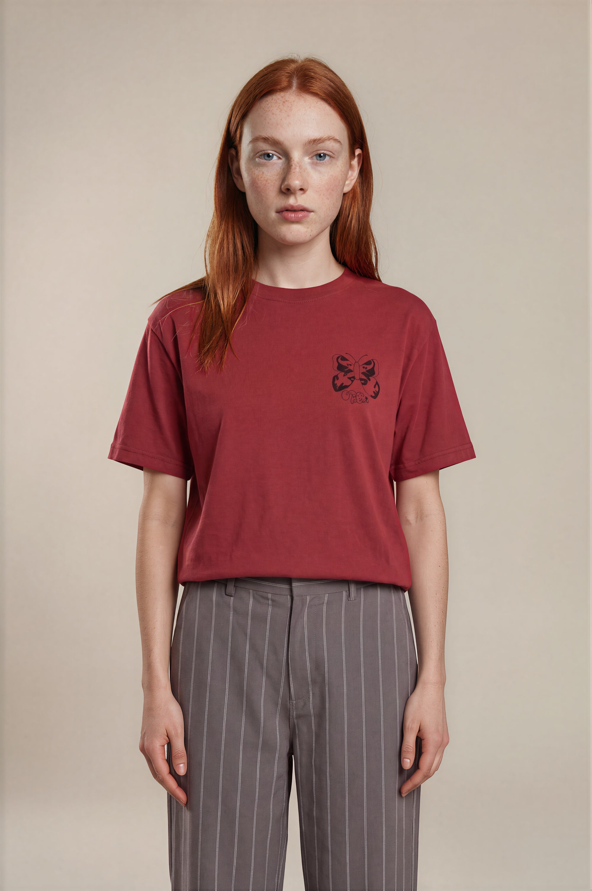 Obey - Flutter Face - Red Ochre -
