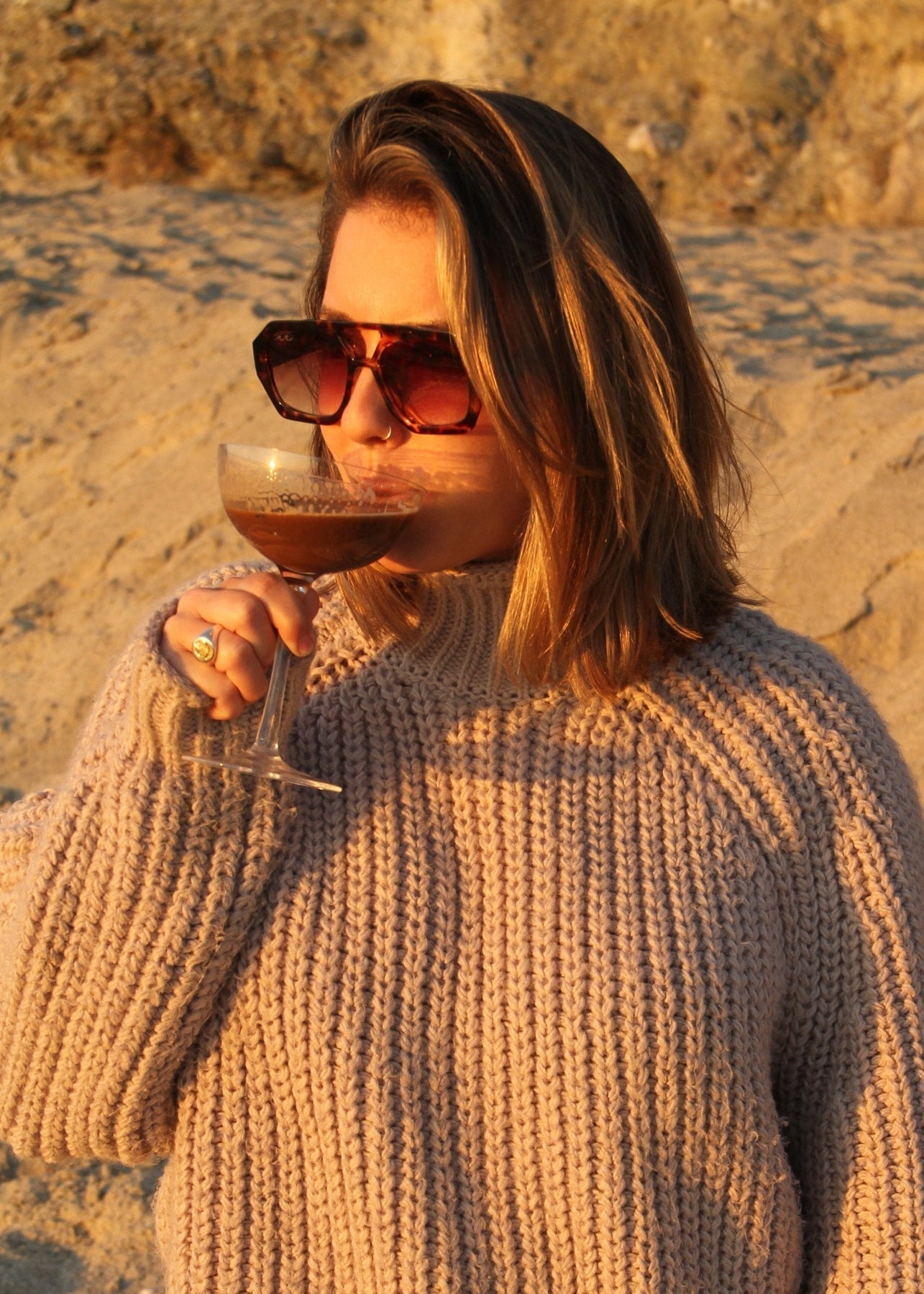 Wavey Sunglasses - The Espresso Martini -