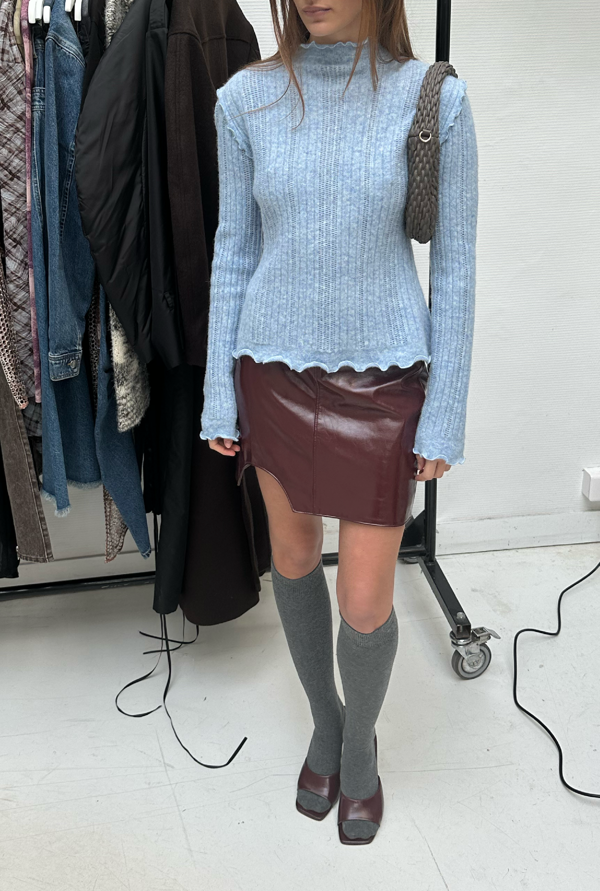SAEMDI - PIA FRILL MOCK NECK KNIT -