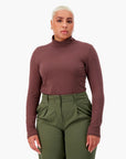 Good for Sunday - Organic Cotton Turtleneck in Brown -