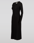 SAEMDI - MANON ROLLED NECK MIDI DRESS -
