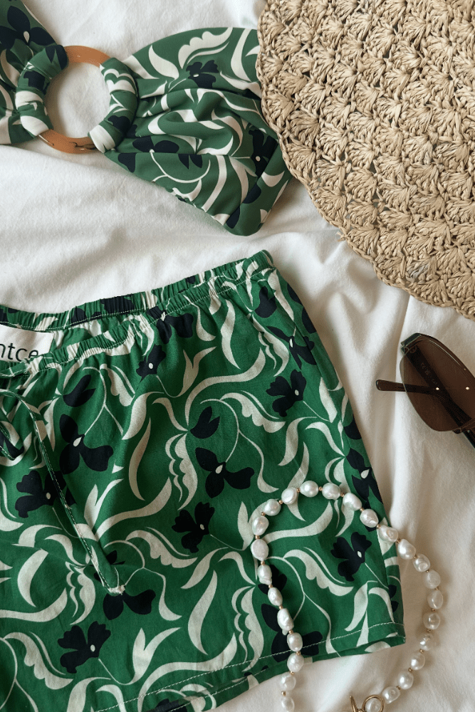 Montce - Veronica Floral Low-Rise Drawstring Short -