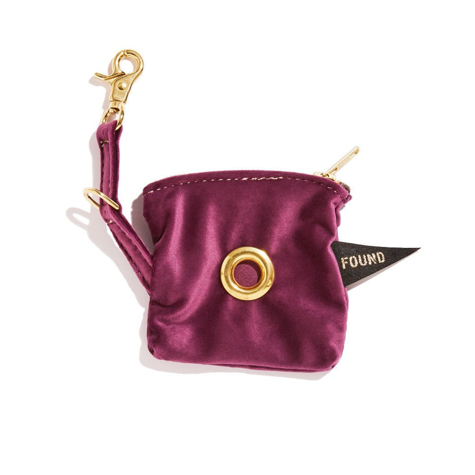 Found My Animal - Velvet Poop Bag Pouch - Purple -