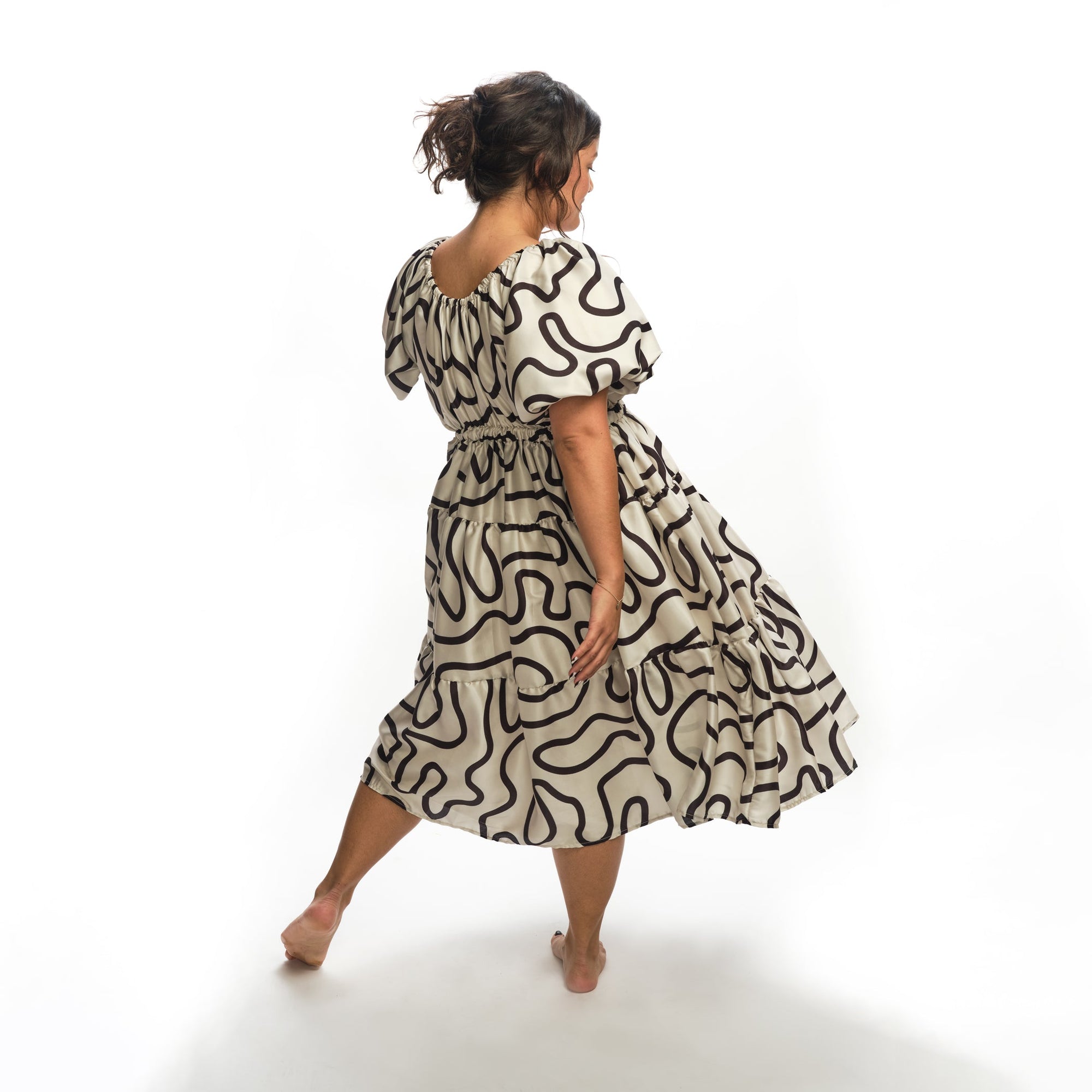 Boyko - Suzy Dress - Black/Ivory Squiggle -