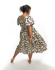 Boyko - Suzy Dress - Black/Ivory Squiggle -