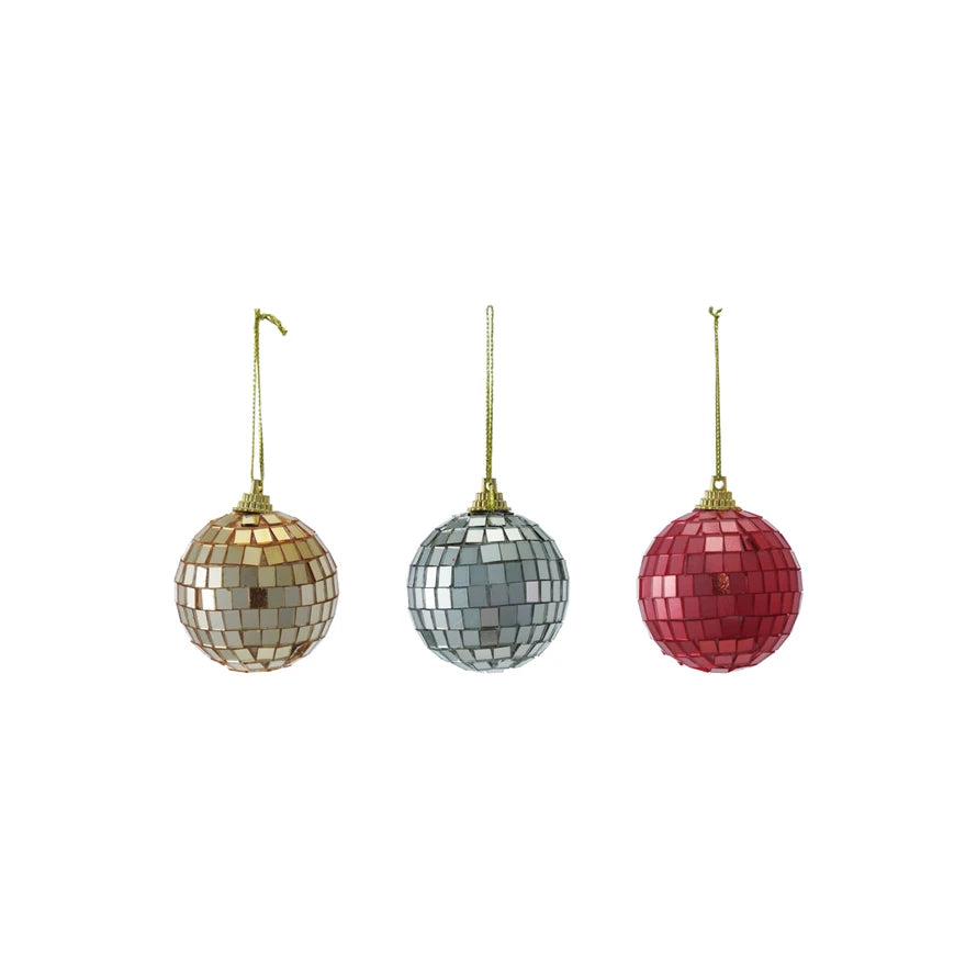 Creative Co. - Small Mosaic Ball Ornament - Silver -