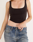Organic Basics - Flex Corset Top - Black -