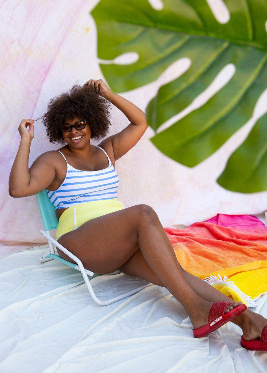 Seattle Swim Top - Ocean Stripe - offe market