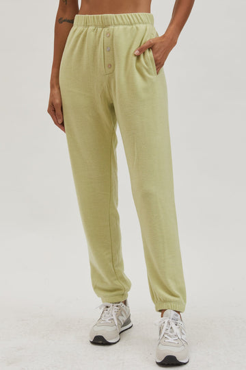 Sweater Henley Sweatpants - Lime