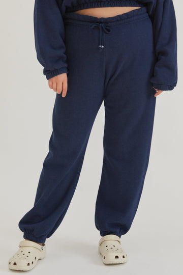 Vintage Fleece Gem Sweatpants - Navy