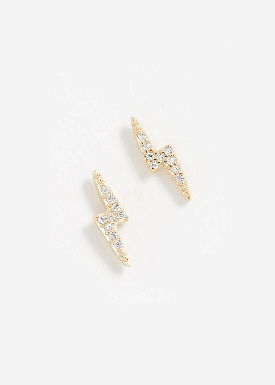 Lightning Bolt Stud Earrings - offe market