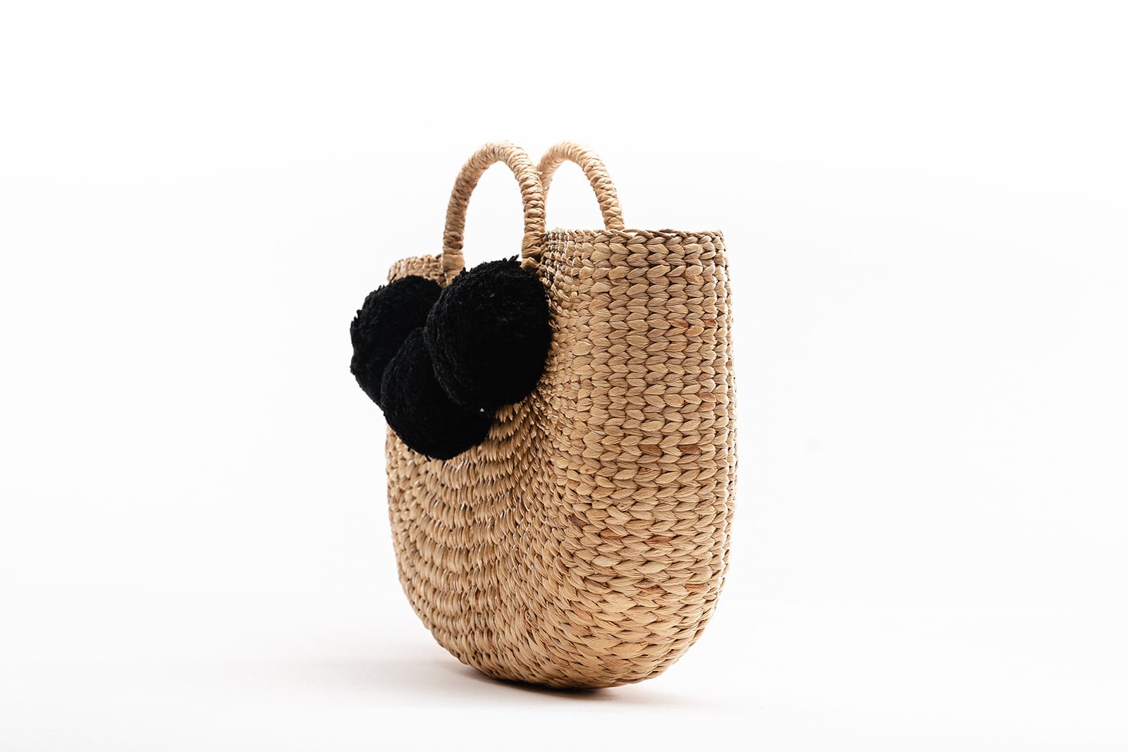 Camryn Tote with Black Pom Poms by Linz Boutique - offe market